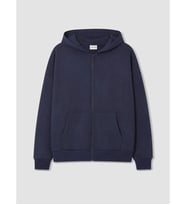 LCW Kids Lacivert Taşlı Kapüşonlu Fermuarlı Kız Sweatshirt