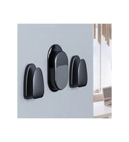 Ally Mıknatıslı Suction Hook 3 Parça Araç ev Kablo Tutucu Toparlayıcı - Siyah