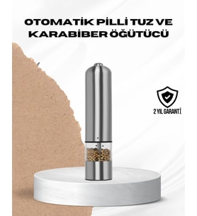 Tek Elle Kullanılan Otomatik Baharat Değirmeni Işıklı Sistem