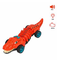 Işıklı Müzikli Dinozor Araba Yürüyen Eğitici Oyuncak 31 cm Canlı Renkli Hareketli Araç