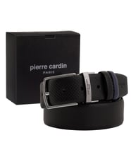 Pierre Cardin Çift Taraflı Deri Kemer (En 3,5 cm) PC-CİFT04 (Lacivert-Siyah)