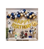 Happy Bırthday Gold Doğum Günü Balon Zincir Seti M46