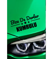 Ordu Kumru Siyah Araç Sticker  Ordu Bize De Derler  Kumrulu 40x15 cm Oto Sticker