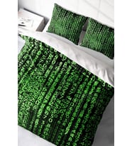 Nevresim Takımı %100 Doğal Pamuk Çift Kişilik 3d Digital The Coder