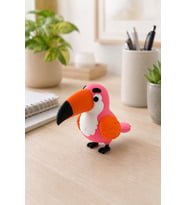 MYCRAFT3D Dekoratif Tukan Kuşu Figürü, Renkli Masaüstü Biblo, Ev Ofis Dekoru ve Hediye, 12 cm
