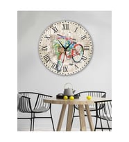 Retro Tasarımlı Duvar Saati 35X35 CM (Baskılı)