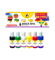 Akrilik Boya Ana Renkler 6 Renk (6x60 ml) 1 Paket Adel Akrilik Boya Ana Renkler 6x60 ml 1 Paket (Karışık)