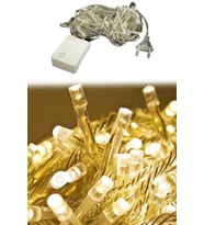 Gün Işığı 10 Metre Dekor Led - 100 Ledli 10 Metre Dekor Led - Yılbaşı Çam Ağacı Ledi - Led Işık (Sarı)