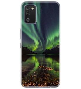 Kılıfland Samsung Galaxy A02S Kılıf Desenli Silikon Resimli Kapak Kuzey Işıkları Kılıf 1327