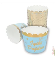 CupCake KeK Kapsülü İyiki Doğdun, 12 Adet - Mavi (STD)