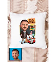 Erkek Sosyal Bilgiler Öğretmenine Hediye Karikatürlü Kişiye Özel Yastık