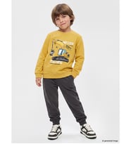 LCW Kids Sarı Baskılı Erkek Çocuk Takım