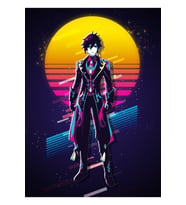 Zhongli - Genshin Etkisi 80'lerin Retro Tablo Ahşap Poster Dekoratif