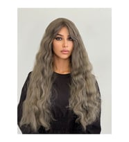 PerukAvm Dalgalı koyu gri perçemli model