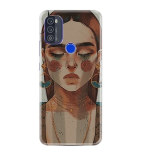 Reeder P13 Blue Max 128GB Kılıf Resimli Desenli Baskılı Silikon Kılıf Woman Maniplatiun 1362