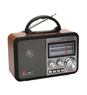 NS-8897 Orta Boy Retro, Nostaljik, Ahşap Tasarım Bluetooth Hoparlörlü, Şarjlı, Taşınabilir Fm/am Destekli Radyo