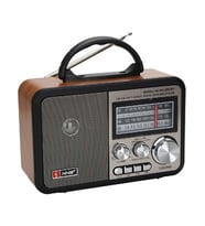 NS-8897 Orta Boy Retro, Nostaljik, Ahşap Tasarım Bluetooth Hoparlörlü, Şarjlı, Taşınabilir Fm/am Destekli Radyo