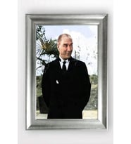 Gümüş Çerçeveli Atatürk Tablo cv1066