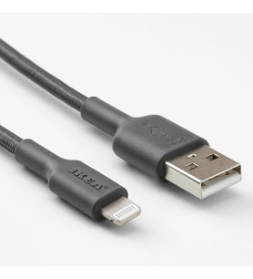 IKEA LILLHULT koyu gri 1.5 m Lightning - USB kablo