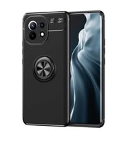 Xiaomi Mi 11 Kılıf Yüzüklü Magnetli Ravel Case (Siyah)
