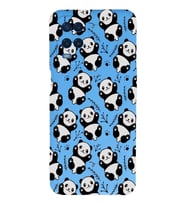 Oppo A16 Uyumlu Lansman Kılıf Panda Tasarımlı İçi Kadife Kapak-mavi (Şeffaf)