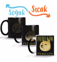 Perhaps Doge Sihirli Kupa Bardak Porselen