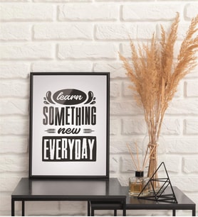 Leann Something New Everday Yazılı Çerçeve Görünümlü MDF Tablo