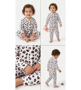 Northcity Çıtçıtlı Penye Bebek Pijaması 6-24 Ay - Antialerjik, Çıtçıtsız Teknoloji ve Ekstra Güçlü Dikişli