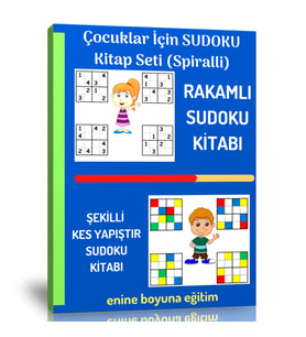 Çocuklar İçin İkili Sudoku Kitap Seti (Spiralli)