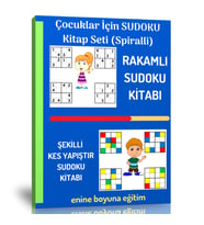 Çocuklar İçin İkili Sudoku Kitap Seti (Spiralli)