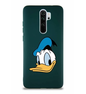 Xiaomi Redmi Note 8 Pro Soft Premier Kapak Donald Duck-B Tasarımlı Silikon Kılıf - Yeşil (Şeffaf)