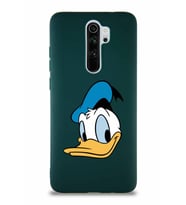 Xiaomi Redmi Note 8 Pro Soft Premier Kapak Donald Duck-B Tasarımlı Silikon Kılıf - Yeşil (Şeffaf)