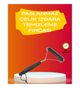 Mey İthalat® Mangal Izgara Temizleme Fırçası Pas Tutmaz Çelik Telli