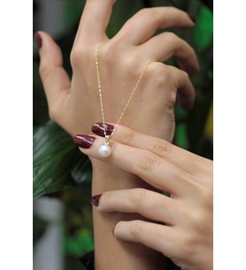 14 Ayar Altın İnci Kolye