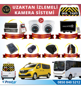 Profesyonel Servis Araç Kamera Seti 4 Kameralı Kayıtlı 1 Tb Harddiskli Tak Kullan Set