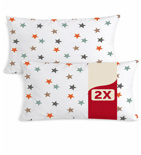 More Home Müslin Bebek Yastık Kılıfı 2 Adet 35X45 Yıldız Desenli