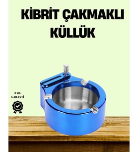 Çakmaklı Küllük Paslanmaz Çelik Şık Masa Aksesuarı