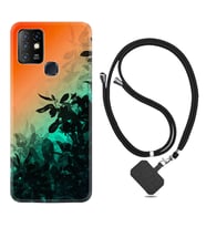 INFINIX Hot 8 9 10 11S Hot 10 Play 10T Kılıf Boyun Askılı Silikon Güzel Çiçekler 1712