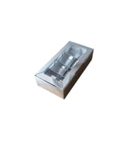 Asetat Pencereli Karton Kutu 20x10x5 CM 8 Bölmeli Kutu (10 Adet)  Gümüş