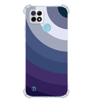 PrintiFy Realme C21 Uyumlu Köşe Korumalı Renk Cümbüşü E Tasarımlı Şeffaf Silikon Kılıf