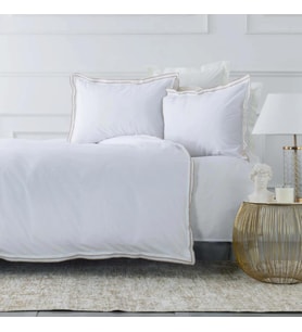 Karaca Home White Colllection Victorie Bej Çift Kişilik Pikolu Percale Nevresim