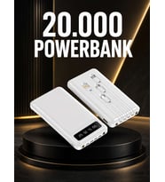 20.000mAh PD Powerbank LED Işık LCD Ekran Dahili Kablo Çoklu Giriş Yeni Nesil