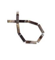 Akik Doğal Taş Kahverengi Silindir Kesim 8x30mm Dizi