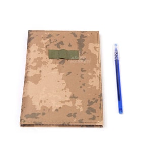 Jandarma Kamuflaj Kaplı Sert Kapak Kareli Defter