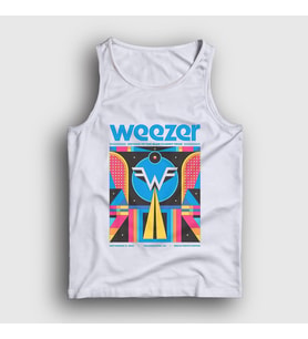 Presmono Unisex Beyaz Poster Müzik Weezer Atlet 513353tt