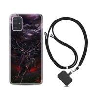 Samsung a71 A72 A73 A7 A9 2018 C7 C9 Kılıf Boyun Askılı Silikon Dark Deer 1786
