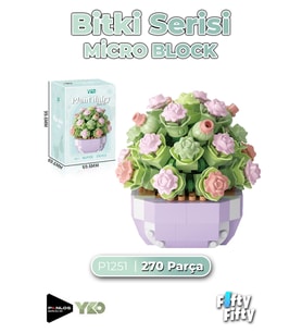 Panlos Micro Block Serisi 1251 Çiçek Buketi 270 Parça Oyuncak Yapım Seti FFP-1251