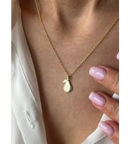 Kişiye Özel 925 Ayar Gümüş Minimal Avakado Kolye (Gold)