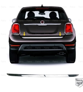 Fiat 500X Krom Bagaj Alt Çıtası 2014 üzeri Paslanmaz Çelik