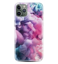 Apple iPhone 11 12 13 14 Pro Max Kılıf Desemli Silikon Pink Cloud 1305